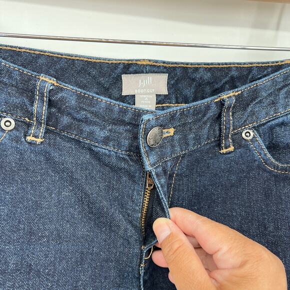 J. Jill Bootcut Jeans Mid-Rise Dark Wash Women's 4 Petite Jeans - Picture 5 of 7